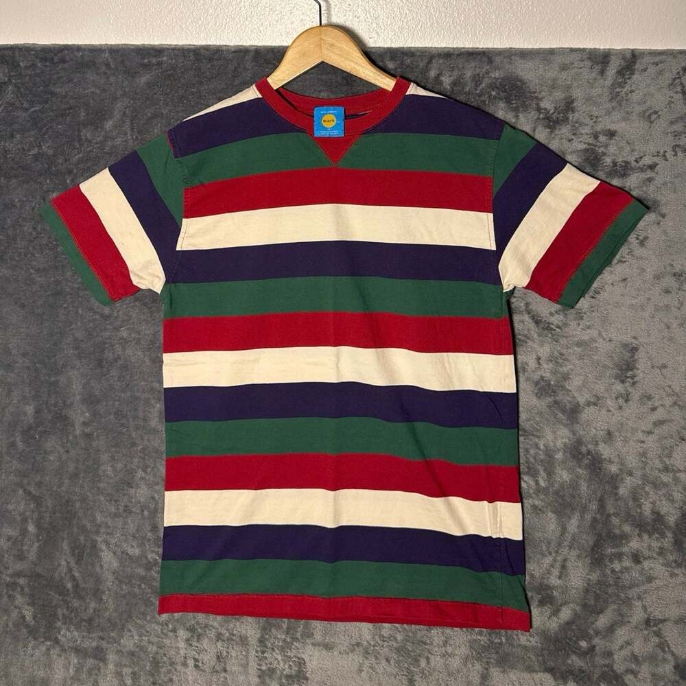 VTG 90s On Your Mark (Dillards) Striped Tee Crewneck Skater Size Medium Multi
